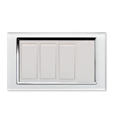RetroTouch 3 Gang 2 Way Double Plate White CT 04529