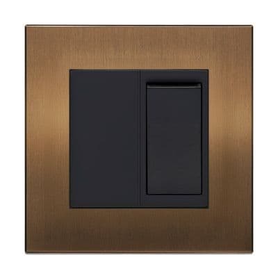 Retrotouch Aura 1 Gang 20A DP Switch - Brushed Bronze BM13BZ-20B