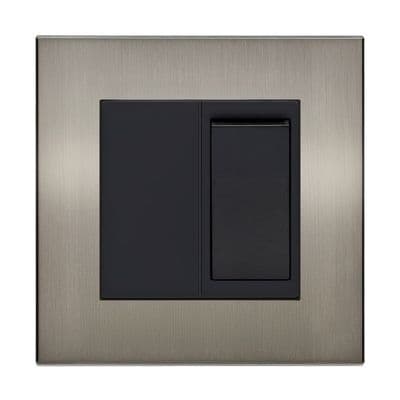 Retrotouch Aura 1 Gang 20A DP Switch - Brushed Nickel BM13BN-20B