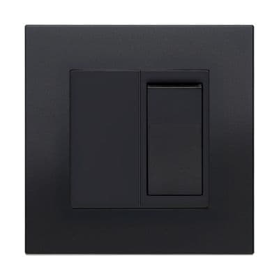 Retrotouch Aura 1 Gang 20A DP Switch - Matt Black MM13MB-20B