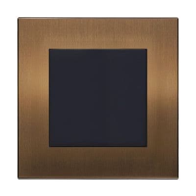 Retrotouch Aura 1 Gang Blank Plate Single - Brushed Bronze BM13BZ-BP1B