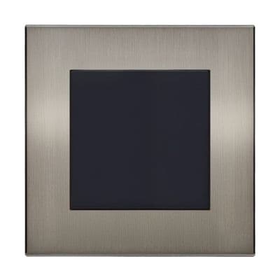 Retrotouch Aura 1 Gang Blank Plate Single - Brushed Nickel BM13BN-BP1B