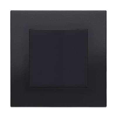 Retrotouch Aura 1 Gang Blank Plate Single - Matt Black MM13MB-BP1B