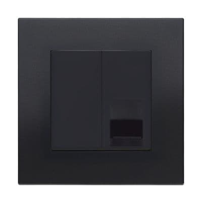 Retrotouch Aura 1 Gang BT Master Telephone Socket - Matt Black MM13MB-BT1B