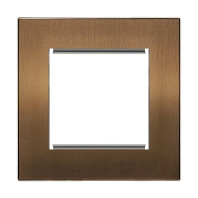 Retrotouch Aura 1 Gang Euro Module Plate - Brushed Bronze BM13BZ-EU1B