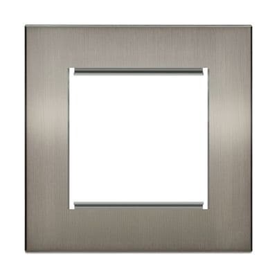 Retrotouch Aura 1 Gang Euro Module Plate - Brushed Nickel BM13BN-EU1B