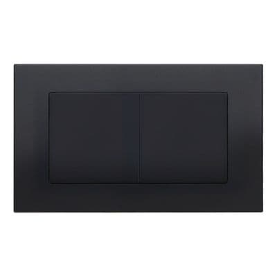 Retrotouch Aura 2 Gang Blank Plate Double - Matt Black MM23MB-BP2B