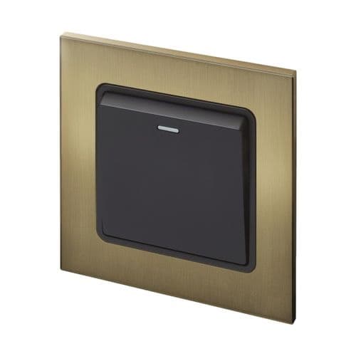 Retrotouch Aura BM11BB-R1RB 1 Gang 1 Way Retractive Switch - Brushed Brass
