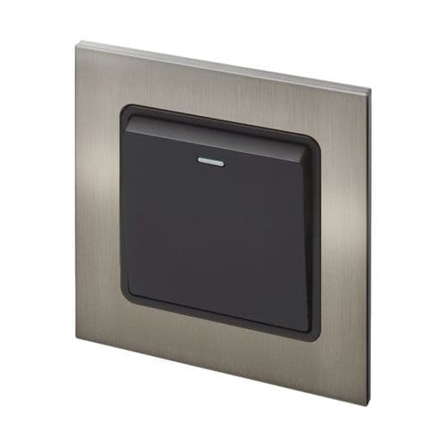 Retrotouch Aura BM11BN-R1TB 1 Gang Intermediate Switch - Brushed Nickel