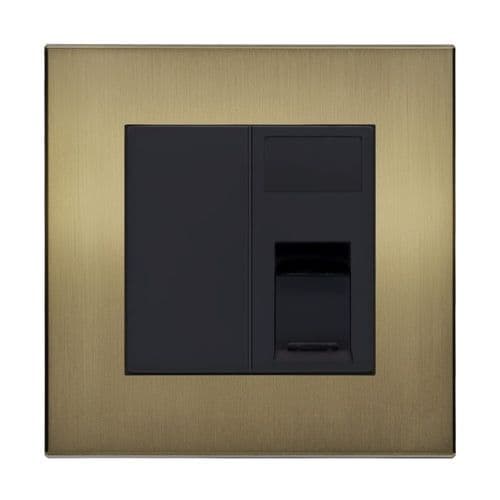Retrotouch Aura BM13BB-CT6B CAT6e Socket - Brushed Brass