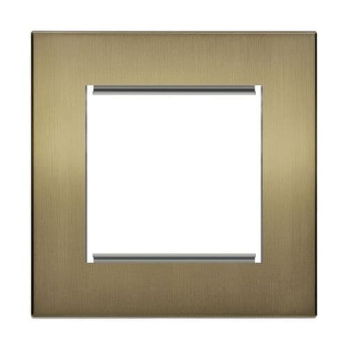 Retrotouch Aura BM13BB-EU1B 1 Gang Euro Module Plate - Brushed Brass