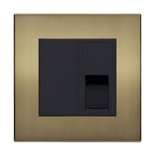 Retrotouch Aura BM13BB-J11B RJ11 Socket - Brushed Brass