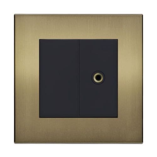 Retrotouch Aura BM13BB-JP35B 3.5mm Stereo Jack Outlet - Brushed Brass