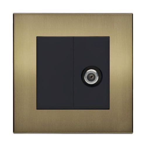 Retrotouch Aura BM13BB-ST1B SAT F-Connector Socket - Brushed Brass