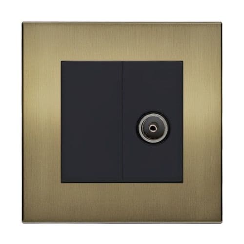 Retrotouch Aura BM13BB-TV1B 1 Gang TV Socket - Brushed Brass