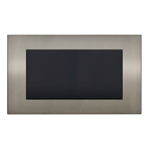 Retrotouch Aura BM13BN-BP2B 2 Gang Blank Plate Double - Brushed Nickel