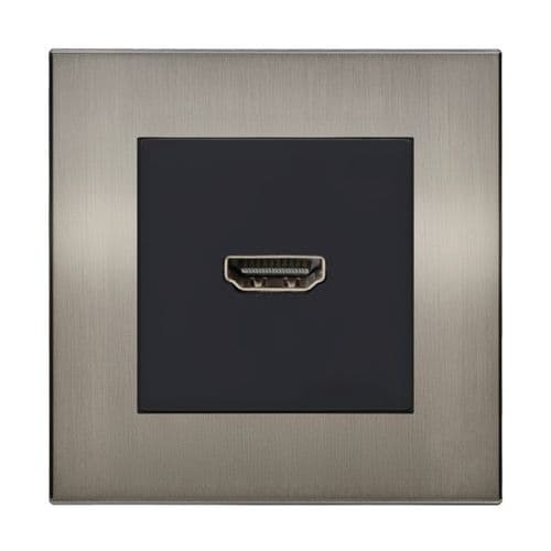 Retrotouch Aura BM13BN-HD1B HDMI Socket - Brushed Nickel