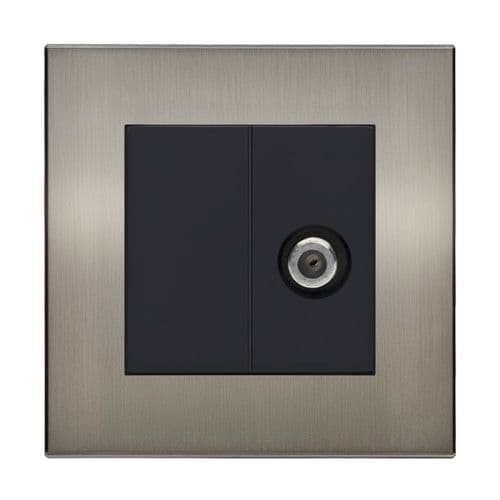 Retrotouch Aura BM13BN-ST1B SAT F-Connector Socket - Brushed Nickel