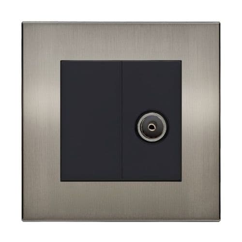 Retrotouch Aura BM13BN-TV1B 1 Gang TV Socket - Brushed Nickel