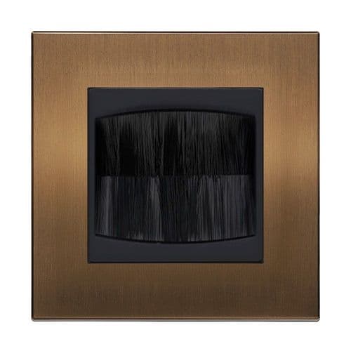 Retrotouch Aura BM13BZ-BM1B 1 Gang Brush Plate Single - Brushed Bronze