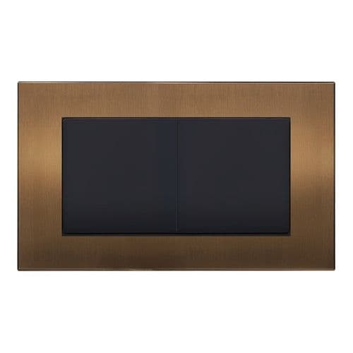 Retrotouch Aura BM13BZ-BP2B 2 Gang Blank Plate Double - Brushed Bronze