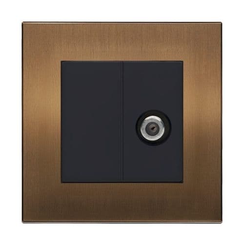 Retrotouch Aura BM13BZ-ST1B SAT F-Connector Socket - Brushed Bronze