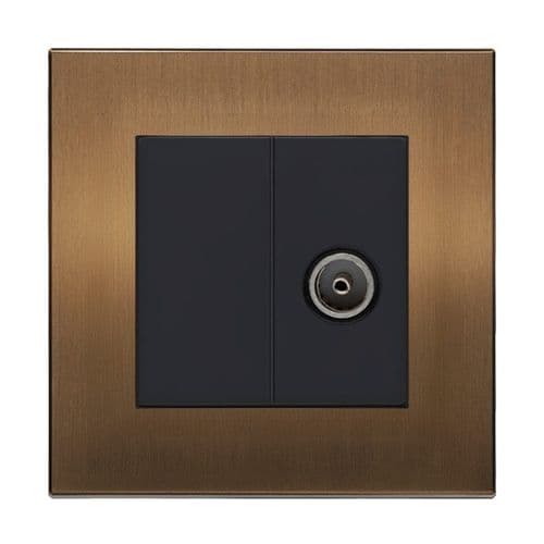 Retrotouch Aura BM13BZ-TV1B 1 Gang TV Socket - Brushed Bronze