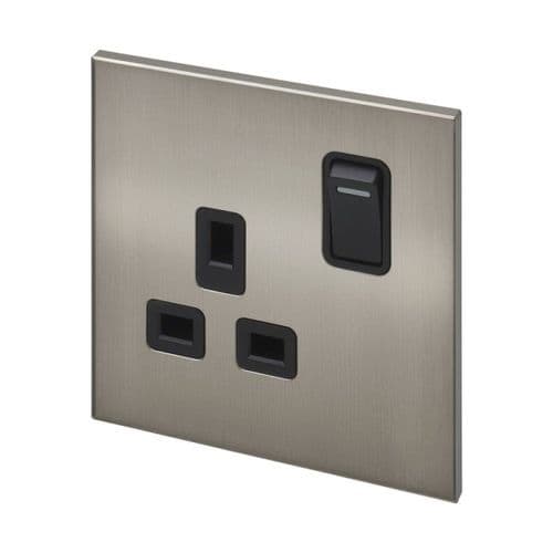 Retrotouch Aura BM14BN-SSSB 1 Gang Single Socket - Brushed Nickel
