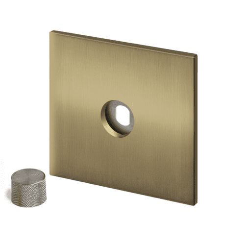 Retrotouch Aura BM15BB-D12B-BN Dimmer Plate 1 Gang with Nickel Knob - Brushed Brass
