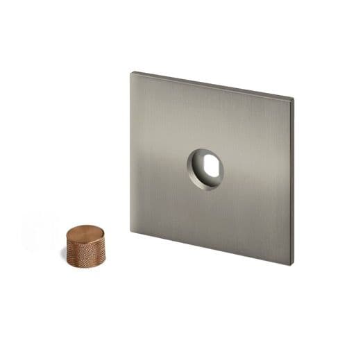 Retrotouch Aura BM15BN-D12B-BZ Dimmer Plate 1 Gang with Bronze Knob - Brushed Nickel