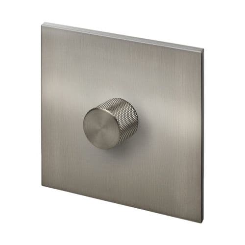 Retrotouch Aura BM15BN-D12B-LEDBN 1 Gang LED Dimmer Switch - Brushed Nickel with Nickel Knob