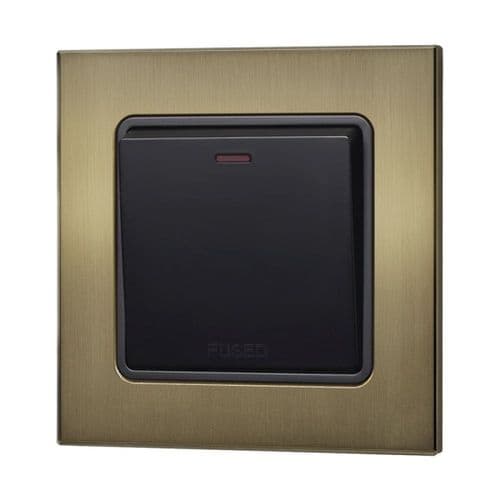 Retrotouch Aura BM18BB-RFSB 1 Gang 13A Switched Fused Spur - Brushed Brass