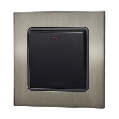 Retrotouch Aura BM18BN-RFSB 1 Gang 13A Switched Fused Spur - Brushed Nickel