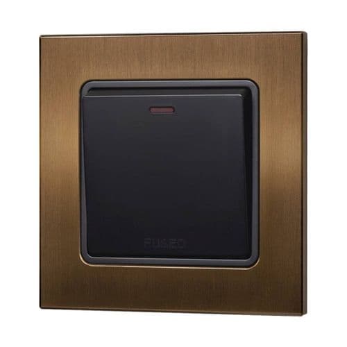Retrotouch Aura BM18BZ-RFSB 1 Gang 13A Switched Fused Spur - Brushed Bronze