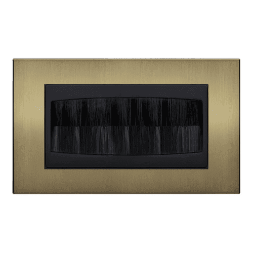 Retrotouch Aura BM23BB-BM2B 2 Gang Brush Plate Double - Brushed Brass