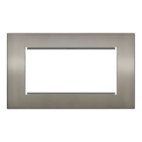 Retrotouch Aura BM23BN-EU2B 2 Gang Euro Module Plate - Brushed Nickel