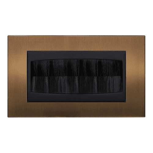 Retrotouch Aura BM23BZ-BM2B 2 Gang Brush Plate Double - Brushed Bronze
