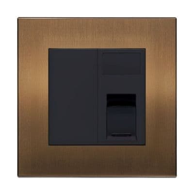 Retrotouch Aura CAT6e Socket - Brushed Bronze BM13BZ-CT6B