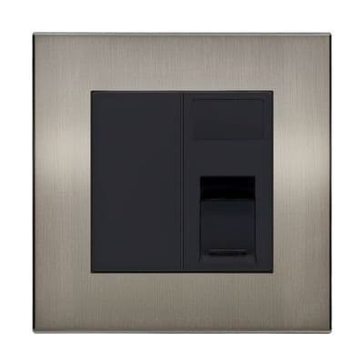 Retrotouch Aura CAT6e Socket - Brushed Nickel BM13BN-CT6B