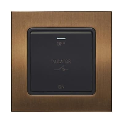 Retrotouch Aura Fan Isolator Switch - Brushed Bronze BM11BZ-RFAB