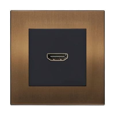 Retrotouch Aura HDMI Socket - Brushed Bronze BM13BZ-HD1B