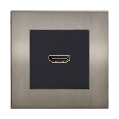 Retrotouch Aura HDMI Socket - Brushed Nickel BM13BN-HD1B