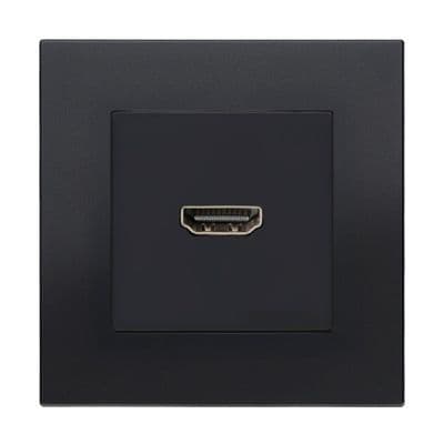Retrotouch Aura HDMI Socket - Matt Black MM13MB-HD1B