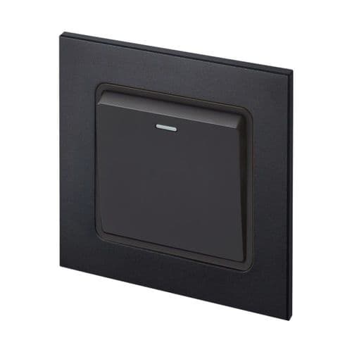Retrotouch Aura MM11MB-R1RB 1 Gang 1 Way Retractive Switch - Matt Black