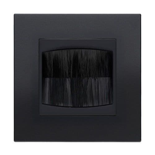Retrotouch Aura MM13MB-BM1B 1 Gang Brush Plate Single - Matt Black