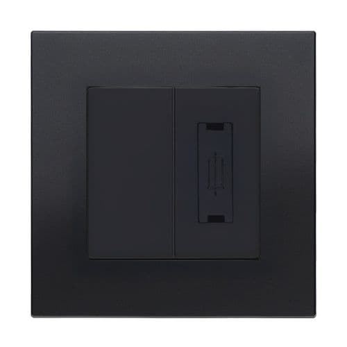 Retrotouch Aura MM13MB-FM1B 1 Gang 13A Unswitched Fused Spur - Matt Black