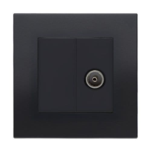 Retrotouch Aura MM13MB-TV1B 1 Gang TV Socket - Matt Black