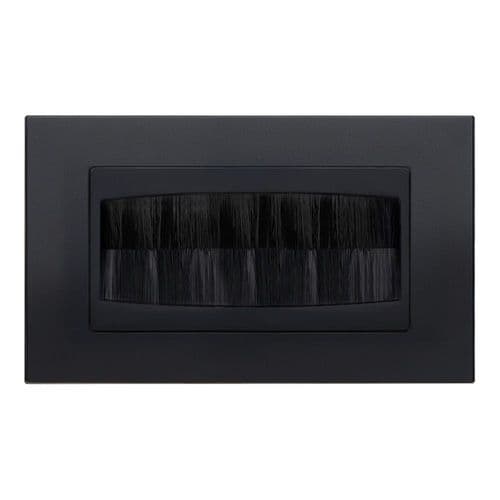 Retrotouch Aura MM23MB-BM2B 2 Gang Brush Plate Double - Matt Black