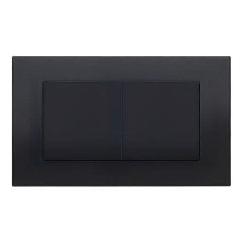Retrotouch Aura MM23MB-BP2B 2 Gang Blank Plate Double - Matt Black