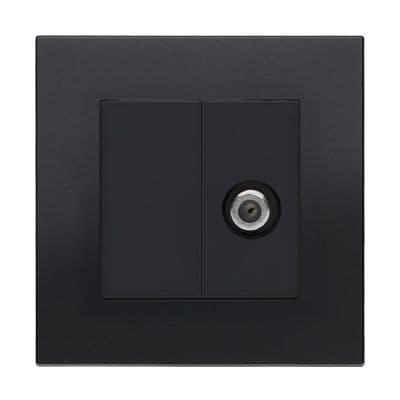 Retrotouch Aura SAT F-Connector Socket - Matt Black MM13MB-ST1B